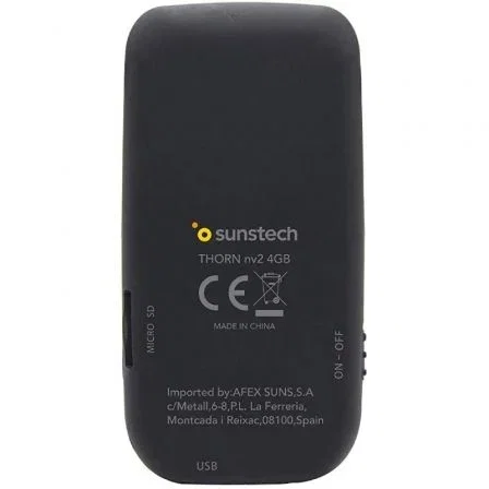 SUNSTECH THORN4GBBK MP4 4GB 1.8" SD/FM Negro SUNSTECH THORN4GBBK MP4 4GB 1.8" SD/FM Negro